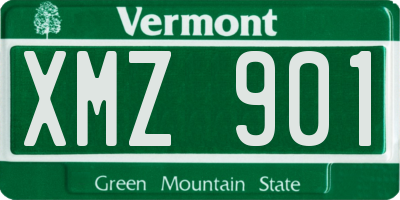 VT license plate XMZ901