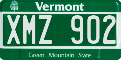 VT license plate XMZ902