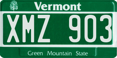 VT license plate XMZ903