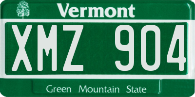 VT license plate XMZ904