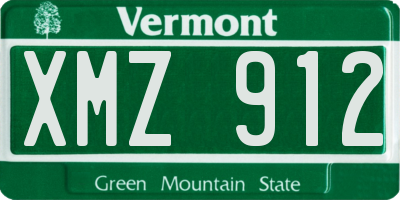 VT license plate XMZ912
