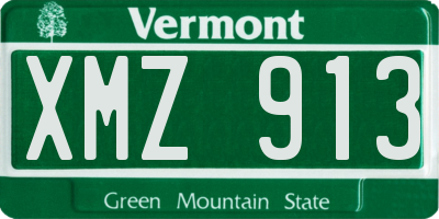 VT license plate XMZ913