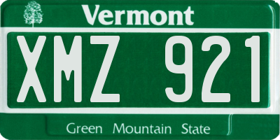VT license plate XMZ921