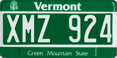 VT license plate XMZ924