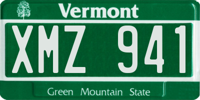 VT license plate XMZ941