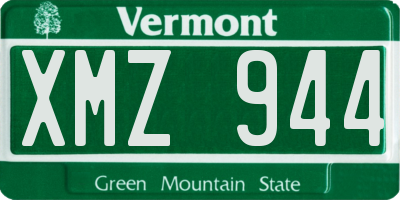 VT license plate XMZ944