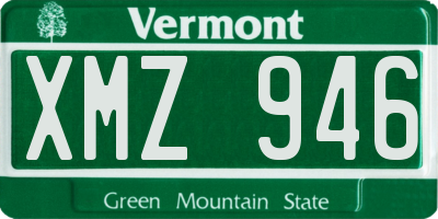 VT license plate XMZ946