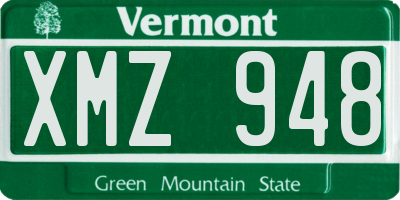 VT license plate XMZ948