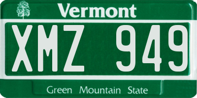 VT license plate XMZ949