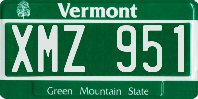 VT license plate XMZ951