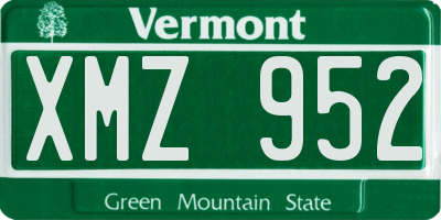 VT license plate XMZ952
