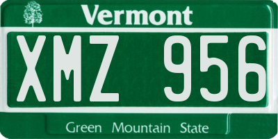 VT license plate XMZ956