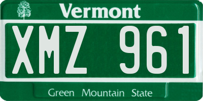 VT license plate XMZ961