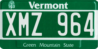 VT license plate XMZ964