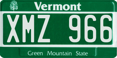 VT license plate XMZ966