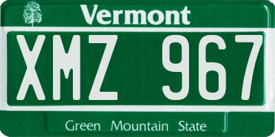 VT license plate XMZ967