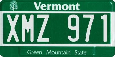 VT license plate XMZ971
