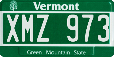 VT license plate XMZ973