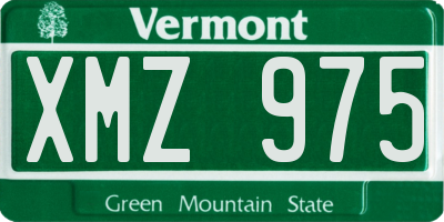 VT license plate XMZ975