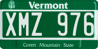 VT license plate XMZ976