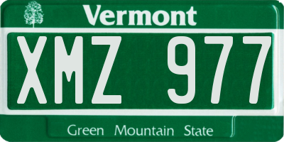 VT license plate XMZ977
