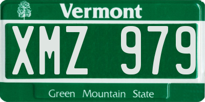 VT license plate XMZ979