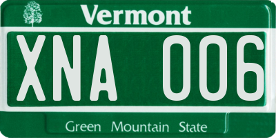 VT license plate XNA006