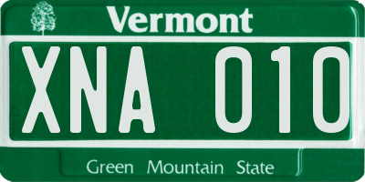 VT license plate XNA010