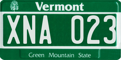 VT license plate XNA023