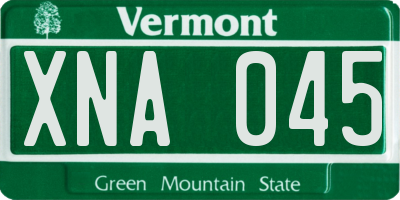 VT license plate XNA045