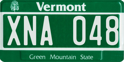 VT license plate XNA048