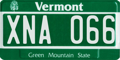 VT license plate XNA066