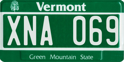 VT license plate XNA069
