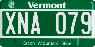 VT license plate XNA079