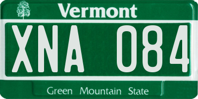 VT license plate XNA084