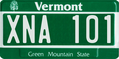VT license plate XNA101