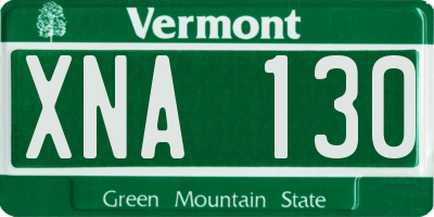 VT license plate XNA130