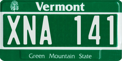 VT license plate XNA141