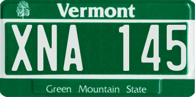 VT license plate XNA145