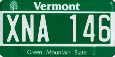 VT license plate XNA146