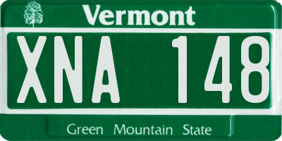 VT license plate XNA148