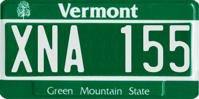 VT license plate XNA155