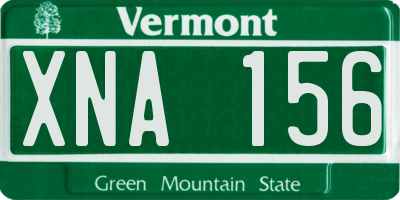 VT license plate XNA156
