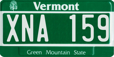VT license plate XNA159