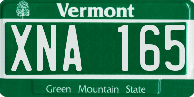 VT license plate XNA165