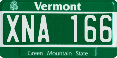 VT license plate XNA166