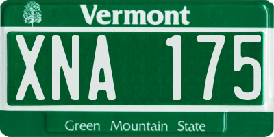 VT license plate XNA175