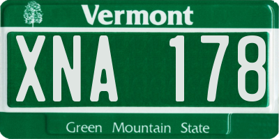 VT license plate XNA178