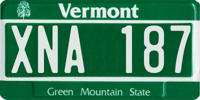VT license plate XNA187