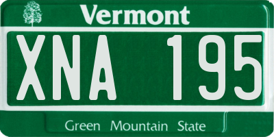 VT license plate XNA195